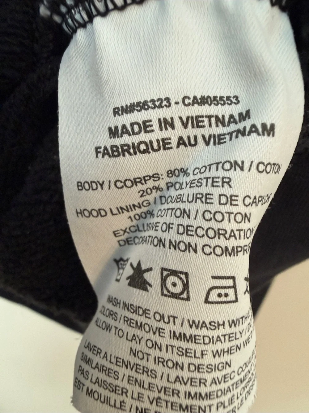 Nike Graphic Cropped Hoodie Black  Size Small